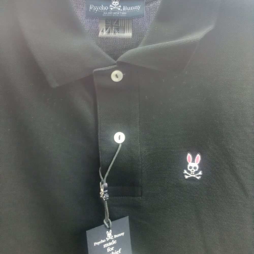 psycho bunny black polo